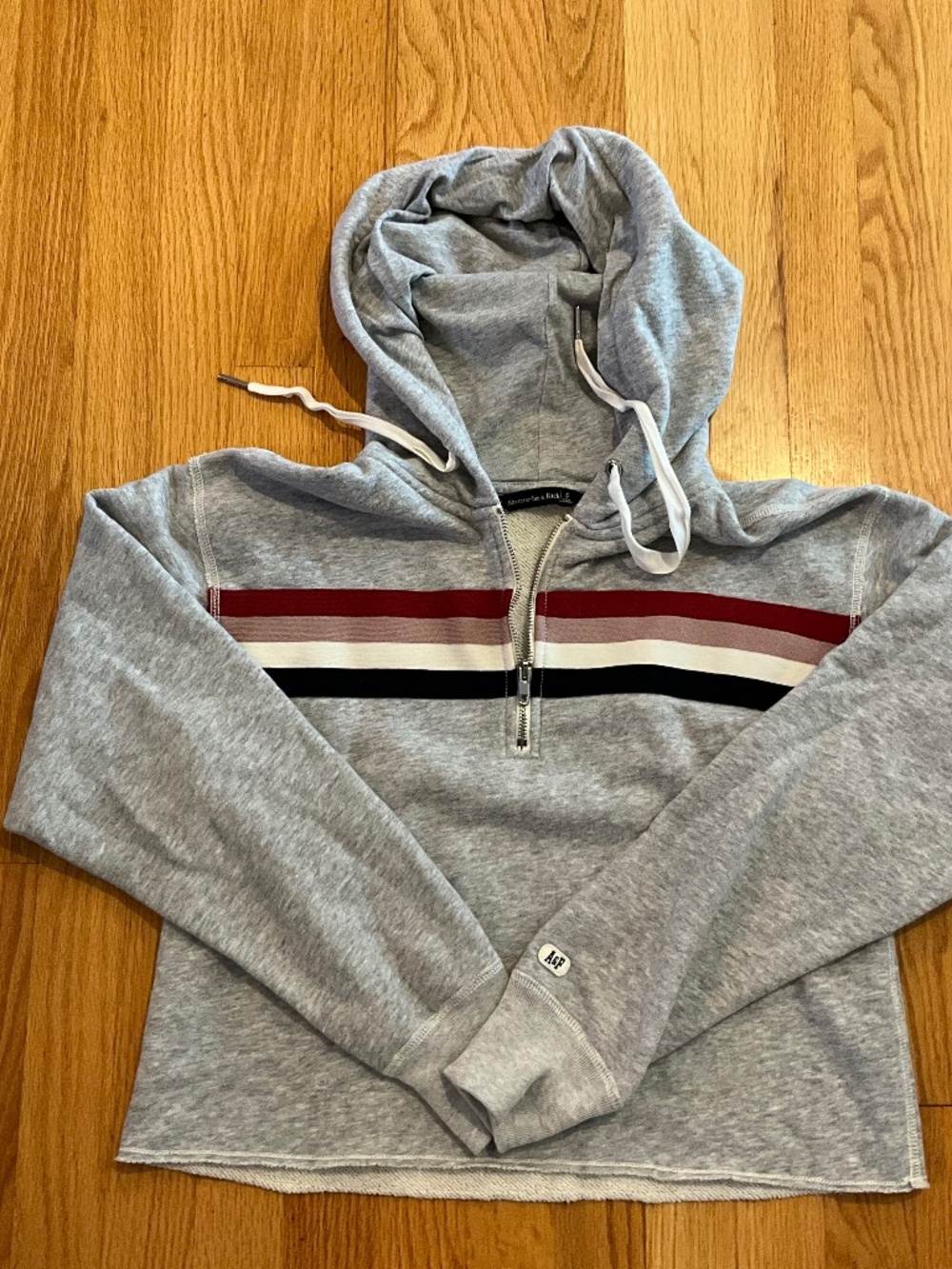 Abercrombie & Fitch Hooded 1/4 zip hooded sweatshirt